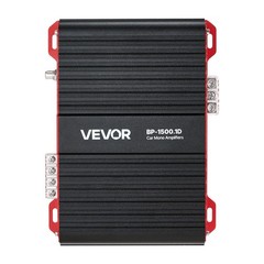 VEVOR Monoblock Car Amplifier Class D Subwoofer Amplifier 1500W RMS 1/2/4 Ohm