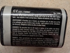 EVEREADY Super Heavy Duty Lantern Battery 6V 6 Volt 1209 High Performance