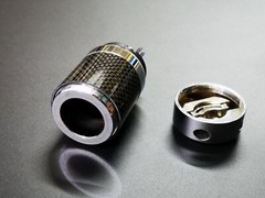 1Set US male IEC Female AC Power Plug Carbon Fiber Rhodium Plated connector
