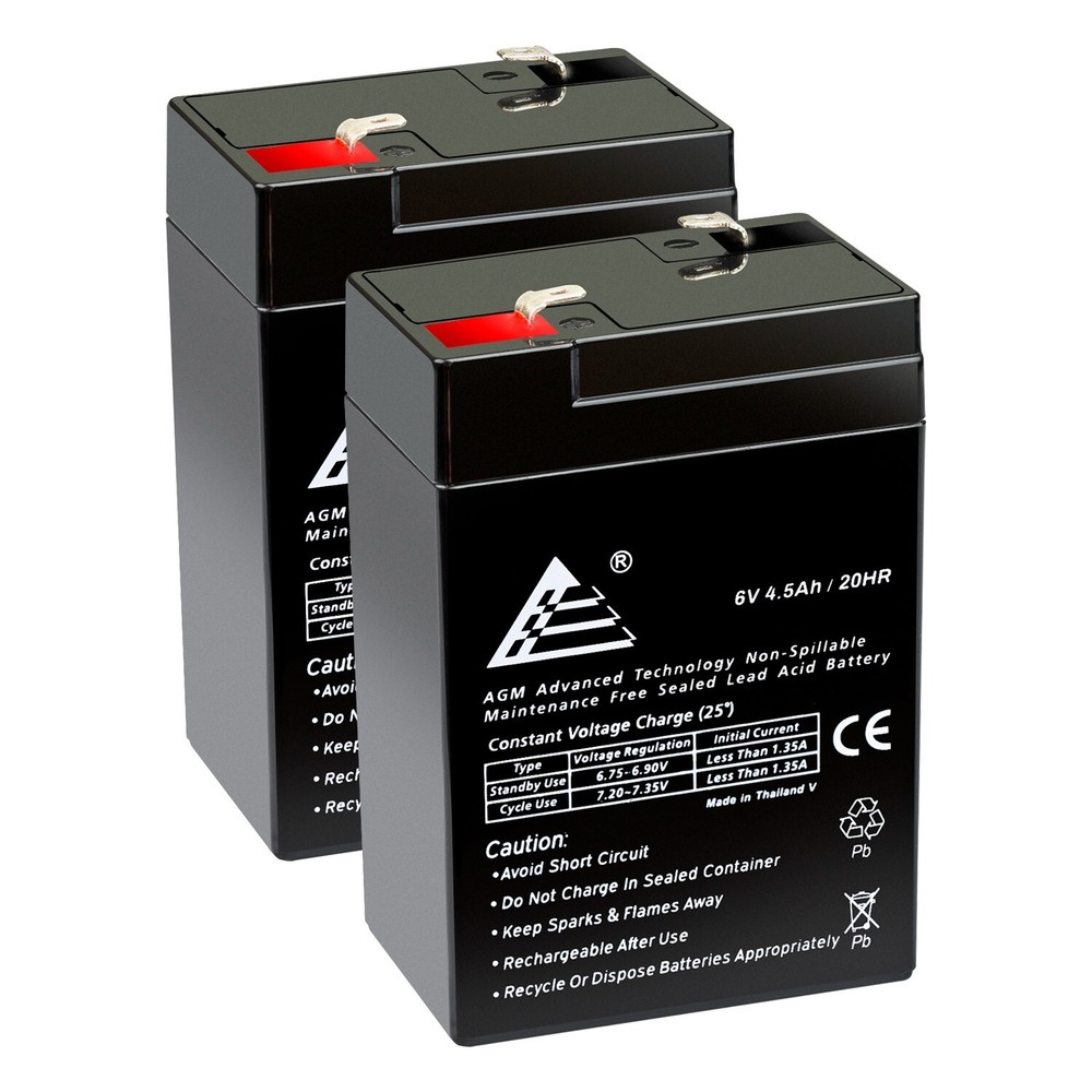 ExpertBattery 6V 4.5AH Battery for Power Wheels Harley Rocker – P5065 – 2 Pack
