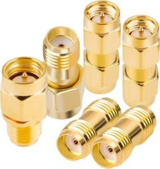 6 Piece SMA Adapter Kit Male and Female SMA RF Coaxial Connector Adapters