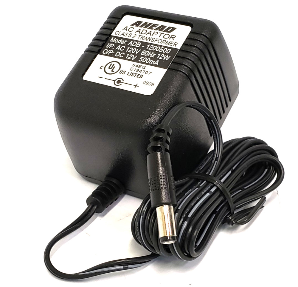 12v AC Adaptor AHEAD ADB-1200500 500mA For CCTV; MULTIPLE OTHER USES