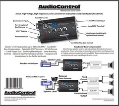AUDIOCONTROL LC2I 2 CHANNEL LINE-OUTPUT HI-LOW CONVERTER SUBWOOFER CAR CONTROL