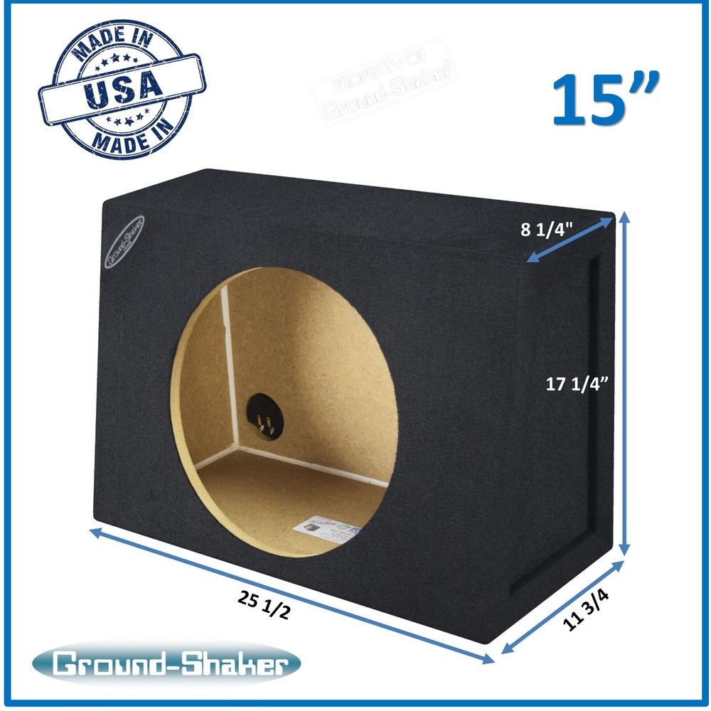 15″ Single Sealed Sub Box Subwoofer Enclosure For Regular Cab Trucks