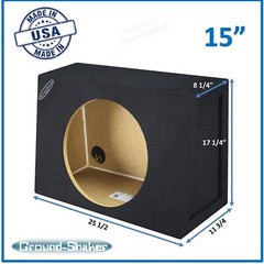 15″ Single Sealed Sub Box Subwoofer Enclosure For Regular Cab Trucks