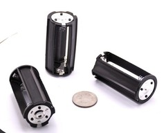 3-Slot AA Battery Holder Case 6V Cylindrical Battery Box No Wires 4 Pack