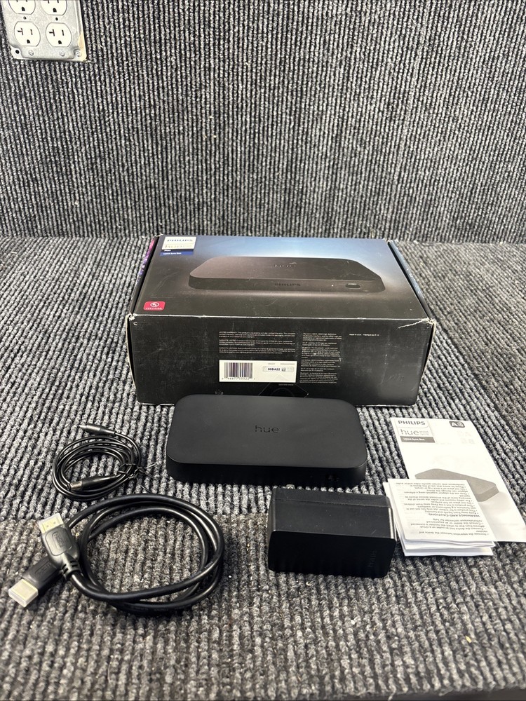 Philips Hue Play HDMI Sync Box 4K Model 9290022758 Power Adapter Included
