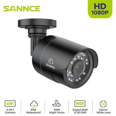SANNCE 4IN1 1080P Video CCTV Camera Home Surveillance System EXIR Night Vision