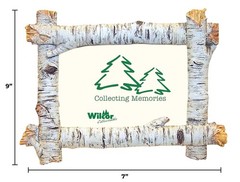 Rustic Birch Wood Log 4×6 Photo Frame (Horizontal) 4 x 6, Multicolor
