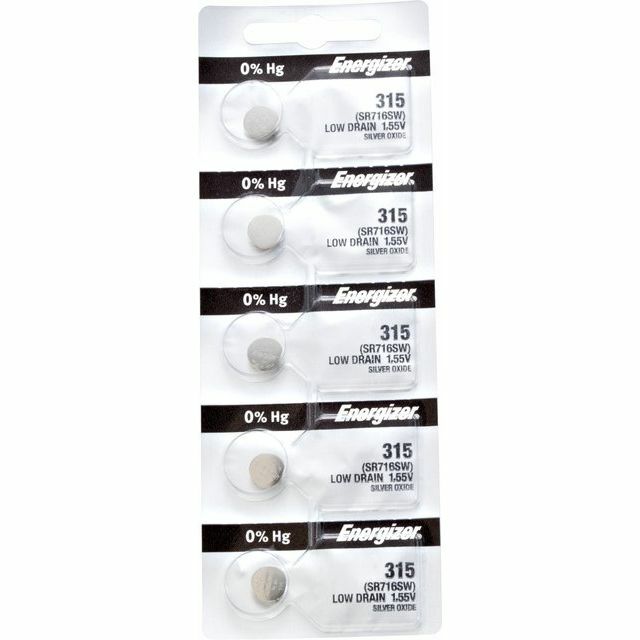 20 (Twenty) Energizer 315TZ Silver Oxide Coin Cell 1.55Volts SR716SW