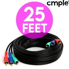 3 RCA Component Cable Video YPbPr Coaxial RCA Cord Gold RGB HDTV DVD VCR LOT