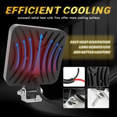 4Pcs 48W Square LED Work Light Pods Spotlights For Truck Off Road Tractor 12V