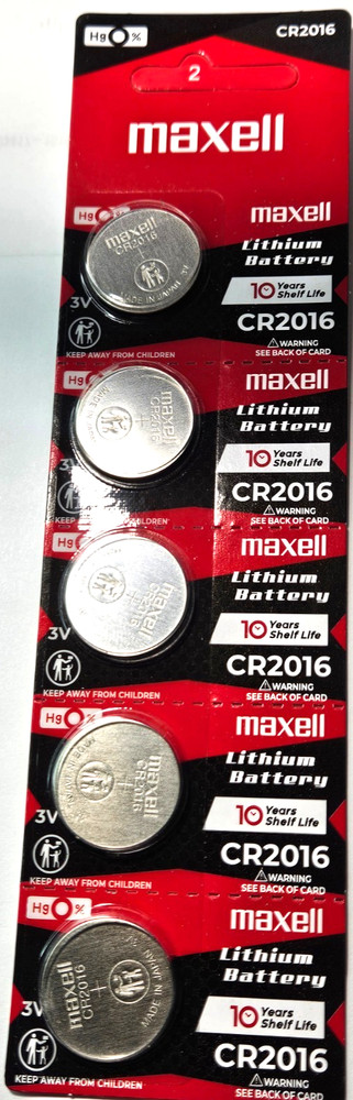 5 PK CR2016 MAXELL (MADE IN JAPAN) DL2016 ECR2016 (GREAT EXP 12/36) FREE SHIP