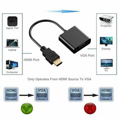HDMI Male to VGA Female Video Cable Cord Converter Adapter For PC Monitor USA
