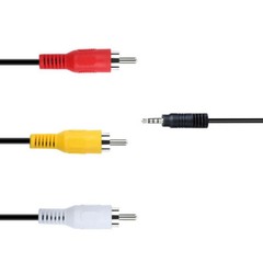 3RCA Male to 3.5mm Male Cable 3ft Adapter Audio Video Cord AV DV AUX Converter