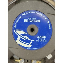 Bravox UXS6 6.5 Inch Mid Bass Car Audio Speaker 80W RMS 4 Ohm SVC Made in Brazil