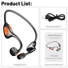 Bone Conduction Headphones Bluetooth 6.1 Wireless Headset Outdoor Sport Earbuds