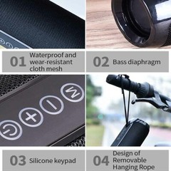 Bluetooth Wireless Portable Speaker Waterproof Stereo Bass USB TF FM Radio