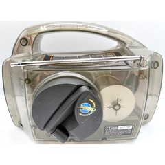 Freeplay FPR2S/C Solar Wind Up AM FM Radio Translucent Smoke Grey Clear Tech
