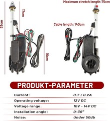 RED WOLF Car Fully Automatic Power Antenna Kit, Replacement for Pre-2000 Chevy C