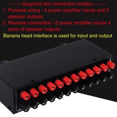 Amplifier Speaker Selector Switch 4 Input 2 Output Or 2 In 4 Out (300W)