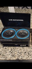U.S. General Bluetooth Portable Tool Box Style Speaker, Black/Blue