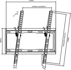 SLIM LCD LED PLASMA FLAT TILT TV WALL MOUNT BRACKET 24 30 32 37 42 45 46 47 50