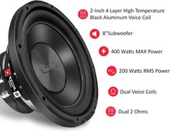 Durable 8-Inch Dual Voice Coil Subwoofer | 400W Peak Power | Car Audio Upgrade