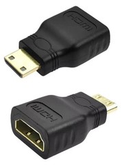12x Mini HDMI Male to Standard HDMI Female Adapters Gold Plated HDTV 4K 1080p