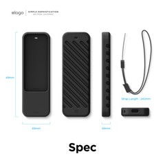 Apple TV Remote Case – elago® R3 Protective Case for 4K / 4th Generation [Black]