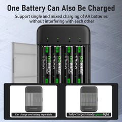 8PCS 1300mWh AAA 1.5V Rechargeable Lithium Batteries + Thin Charging Storage Box