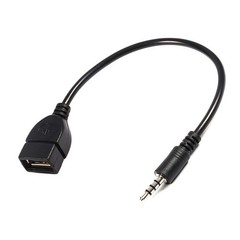 EIMSOAH 3.5mm Male Audio AUX Jack to USB 2.0 Type A Female OTG Cable, #100