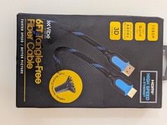 VIBE 6ft Tangle-Free Fiber Cable HDMI 1080 High Speed w/Ethernet 1080P 3D Video