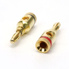 12 Pcs 24k Gold Plated Musical Speaker Cable Wire Pin Banana Plug Connector B5