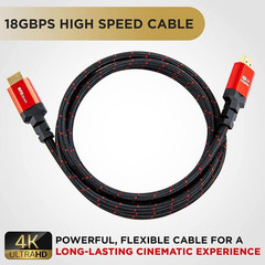 3 Ft. 4K HDMI Cable, High Speed 18 Gbps HDMI to HDMI Cable (3 Pack) – Red NEW