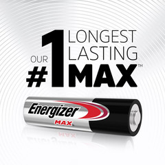 Energizer MAX AA Batteries (48 Pack), Double A Alkaline Batteries