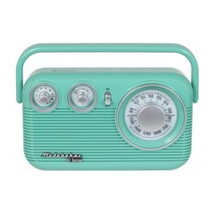 SB2003BT Bluetooth Retro Portable AM/FM Radio with AC or Battery Operation (T…