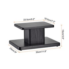 2 x Wood Speaker Stands 5.9 Inch (15cm) Speaker Stand Hollowed Bases