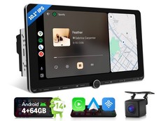 Double DIN 10.1 inch IPS Android Auto 4+64 Car Radio Stereo Wireless CarPlay DSP
