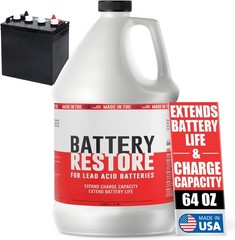 Battery Restore For Lead Acid Batteries – Made In USA – 64oz Formulated Solut…