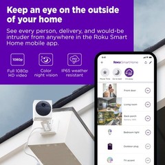 Roku Outdoor Camera for Home Security – IP65 Wireless