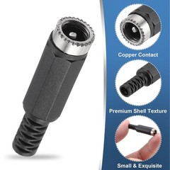 1~20pcs DC Power Plug Adapter Male Female Socket Jack Cable Connectors 5.5×2.1mm