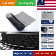 47″X16″ Universal Black Metal Mesh: Aluminum Alloy 3 x 6mm Rhombic Hole Car G…