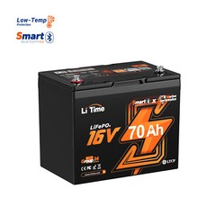 LiTime 16V 30Ah/70Ah/100Ah Bluetooth Lithium Battery Born For Fish Finder Marine