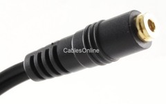 CablesOnline 3.5mm TRRS Female to 2x TRRS Male Stereo 4-Pole Splitter Cable