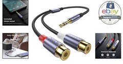 5mm to RCA Cable, AUX to 2RCA Y Splitter, Male to Female