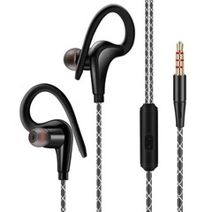 In-Ear Wired Sport Running Earphone Earbuds Over ear Hook Headphone 3.5mm w/MIC
