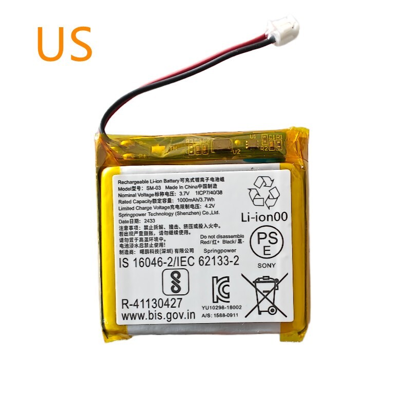 Replacement Li-Po Battery 3.7V 1000mAh for Sony WH-1000XM4 WH1000XM4 Headphones