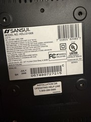 Sansui LCD TV Model #HDLCD1908 Cords Not Included/Untested