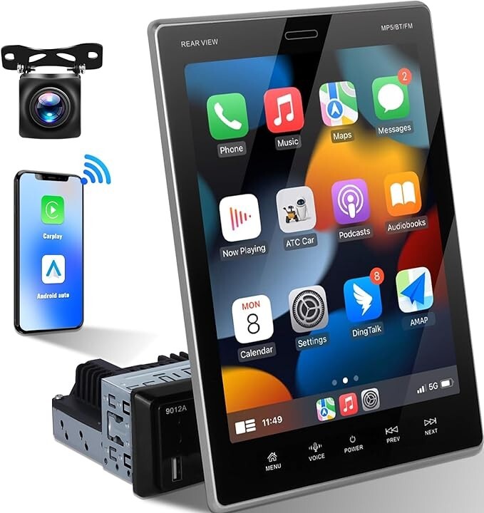 Car Multimedia Player Universal Vertical Screen 9.5 Inches